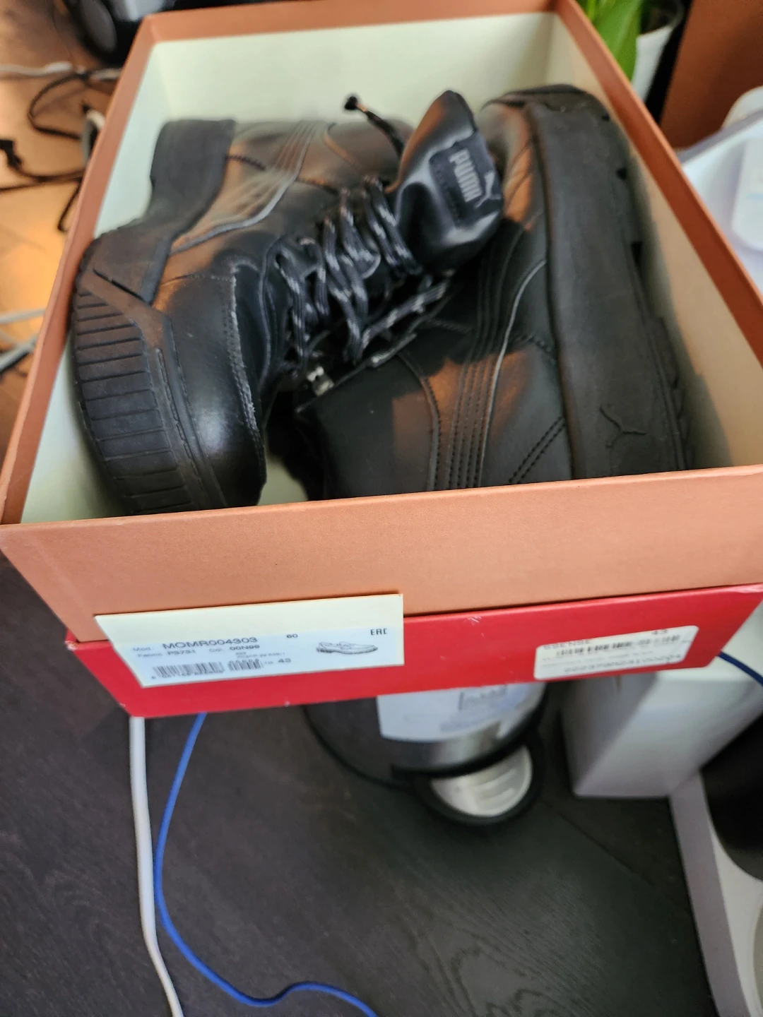 Puma Black Leather Platform Boots