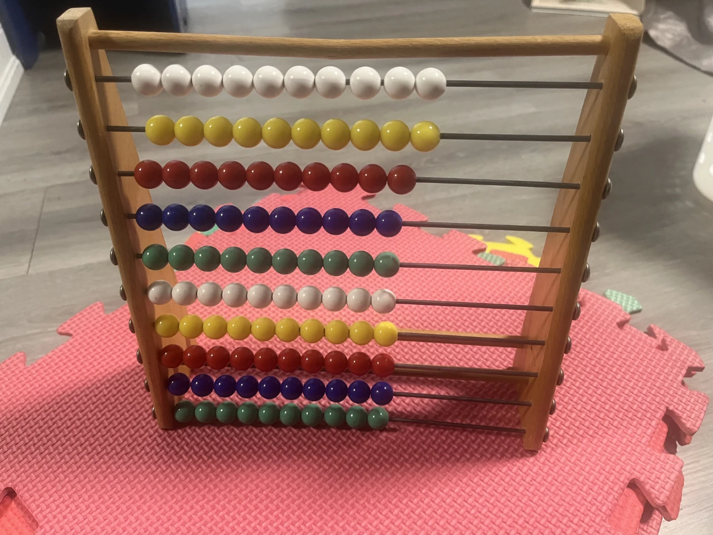 Wooden Abacus with Colorful Beads