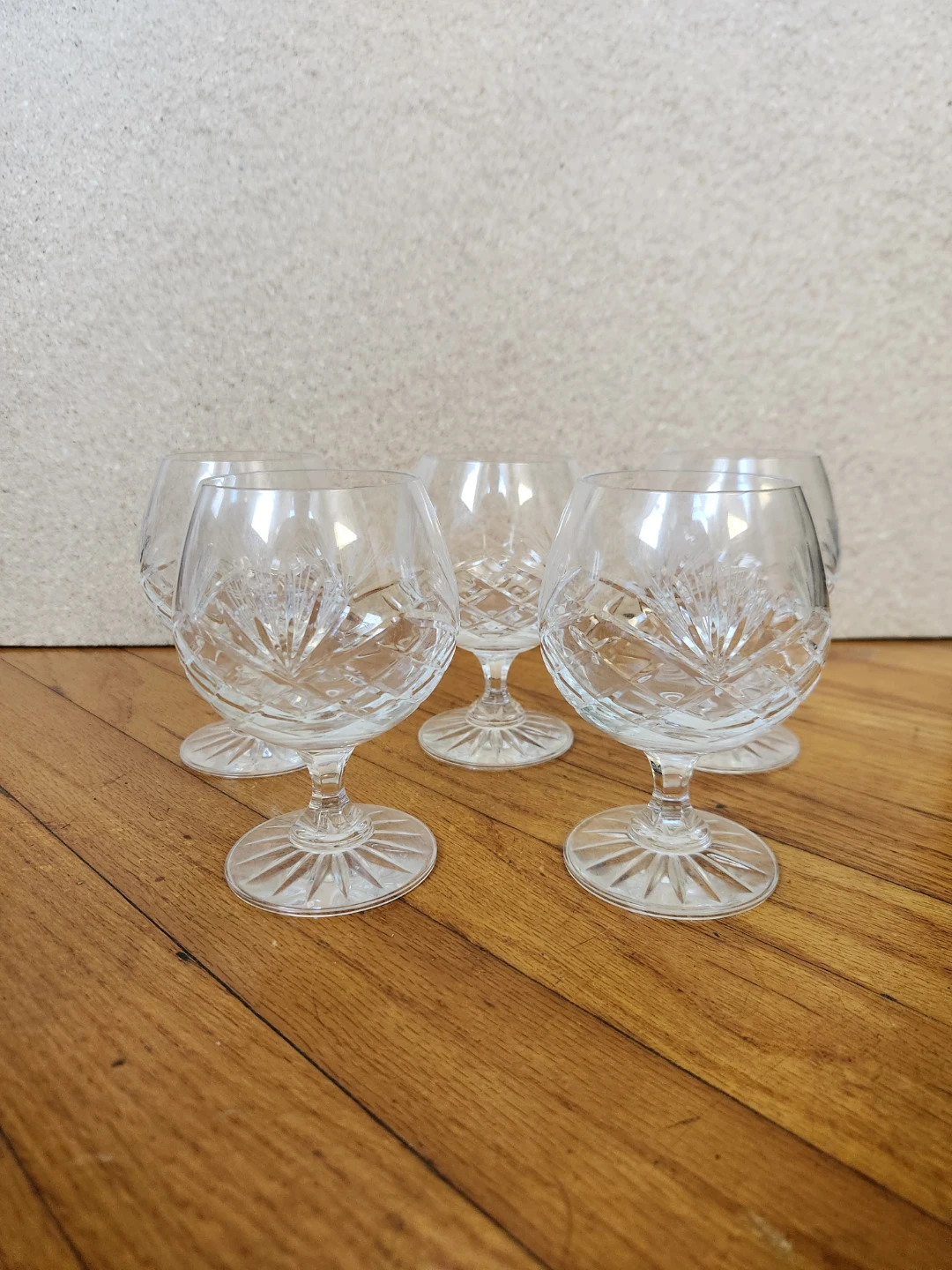 Set of 5 Crystal Brandy Glasses ⚽