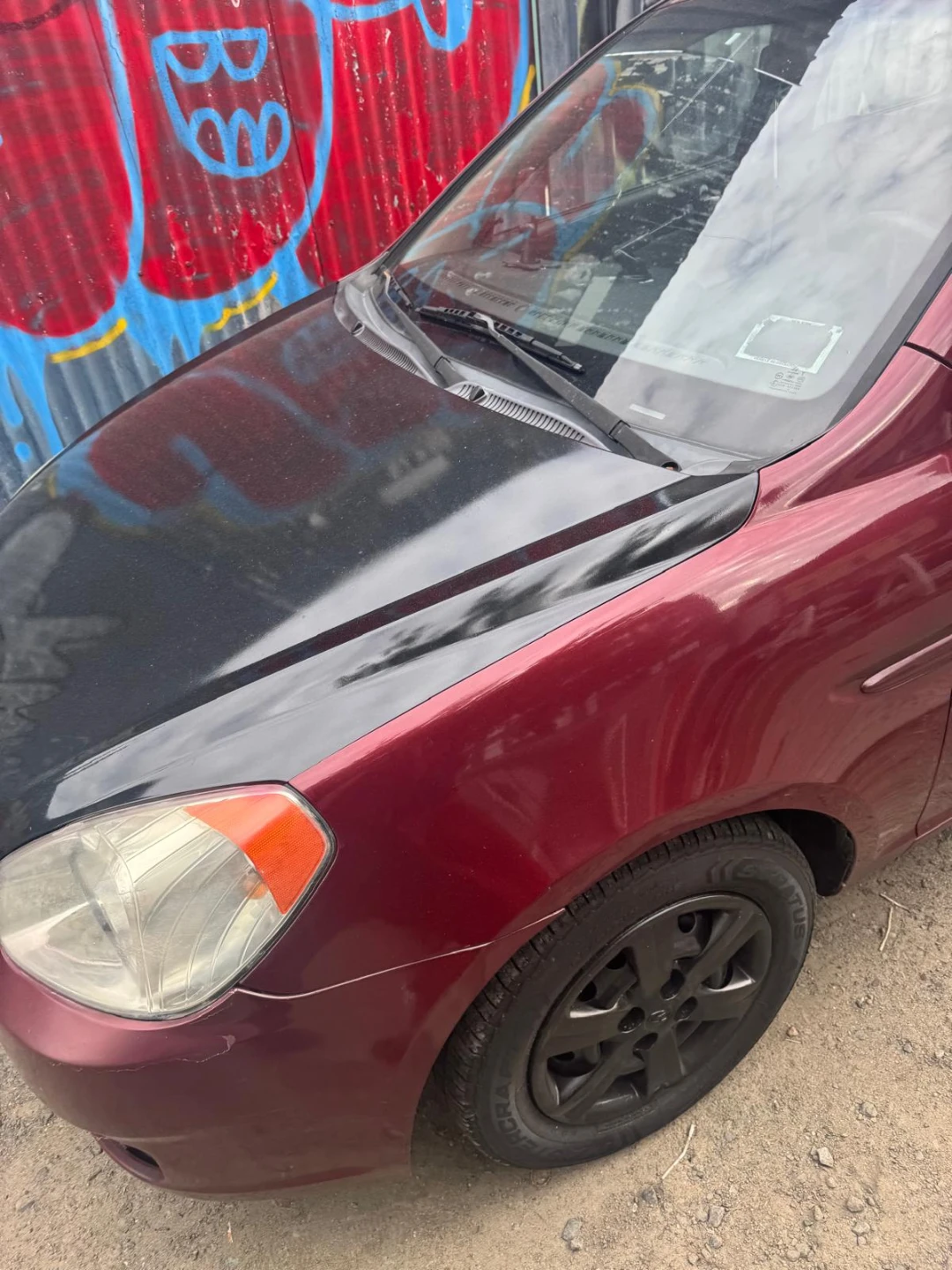 Red Hyundai Sedan