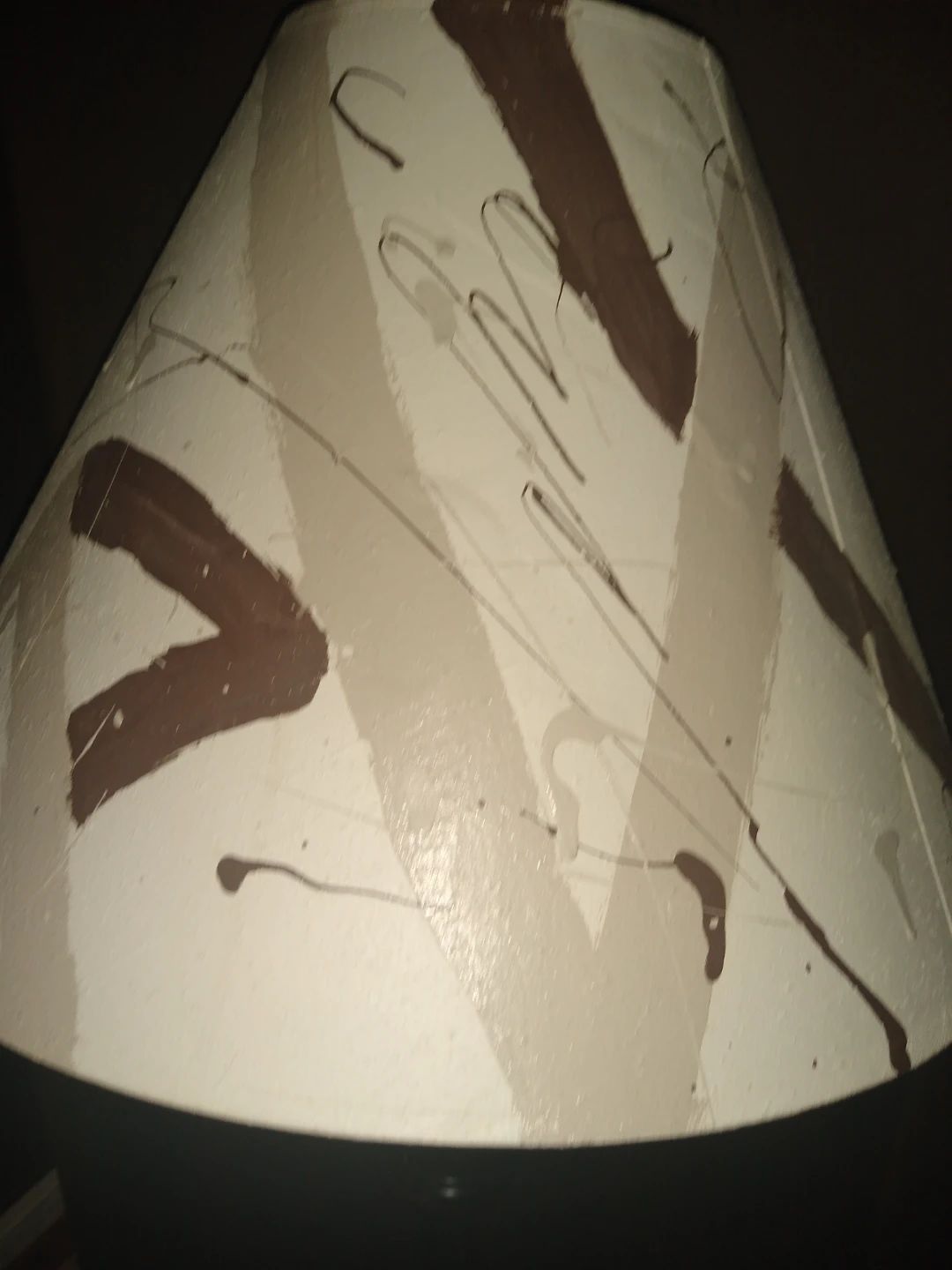 One of a kind hand painted lamp shade - photo 2