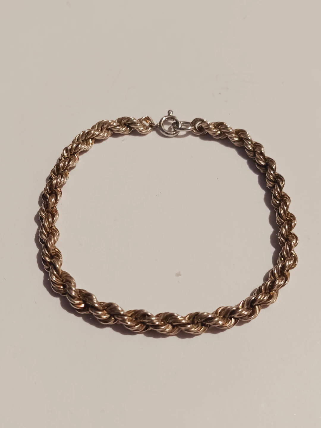 Cute Sterling Silver Rope Chain Bracelet - photo 3