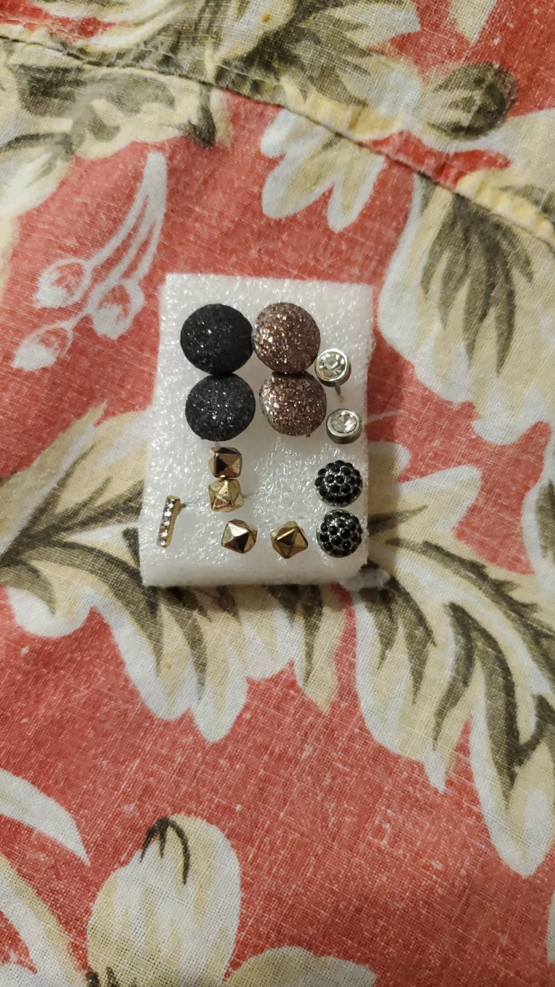 Set of 12 Assorted Stud Earrings
