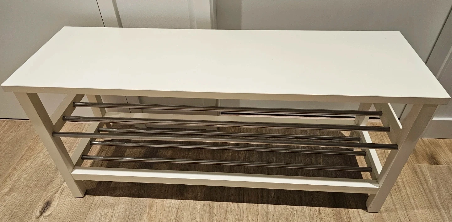 IKEA TJUSIG Shoe Bench - White - photo 3