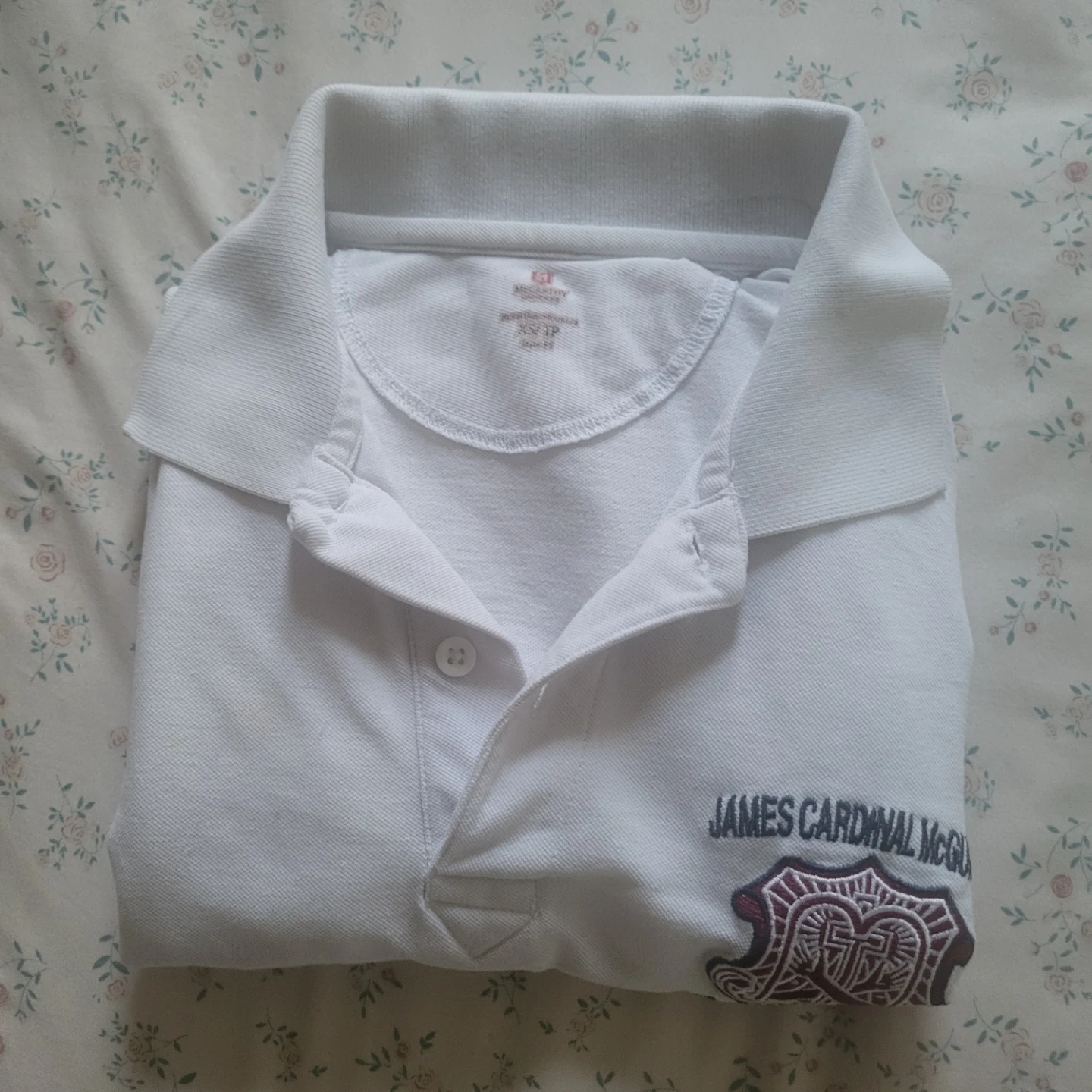 James Cardinal McGuigan White Long Sleeve Polo Shirt uniform