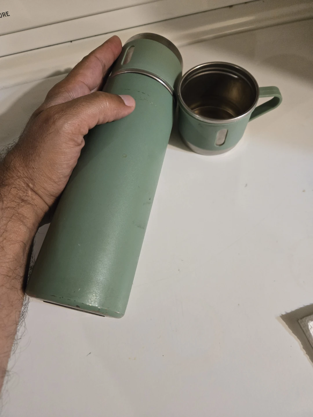 Green Stainless Steel Travel Mug and Cup Set ⚽ - photo 2