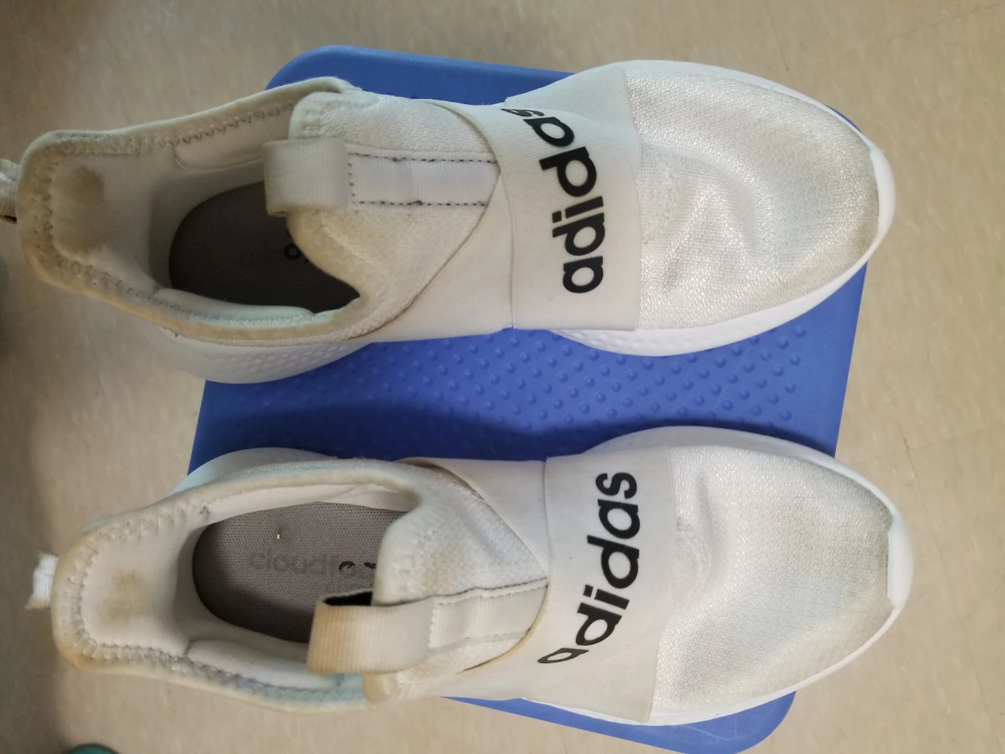 Adidas Women's White Slip-On Sneakers