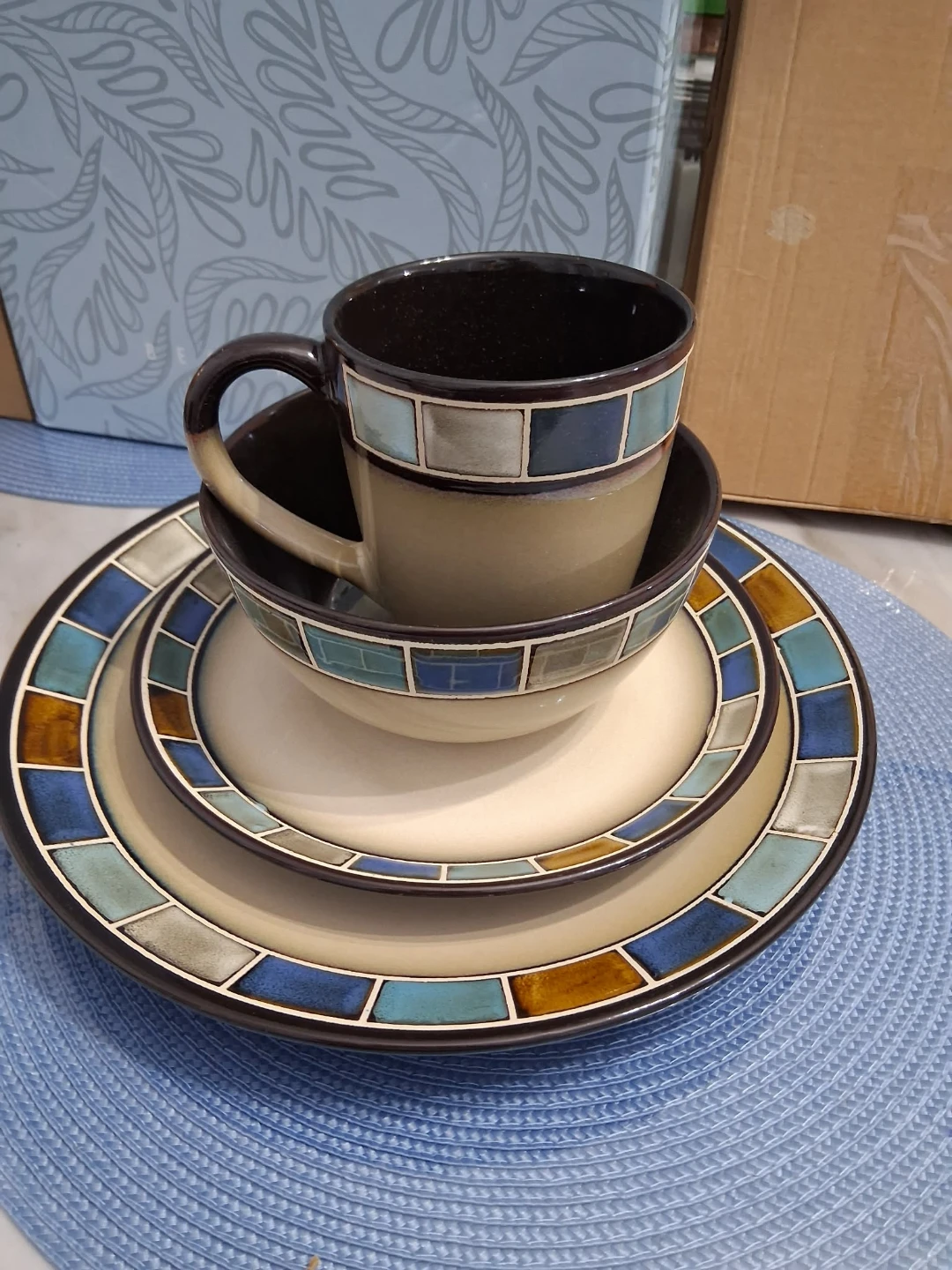 Ceramic Dinnerware Set - Plate, Bowl, Mug