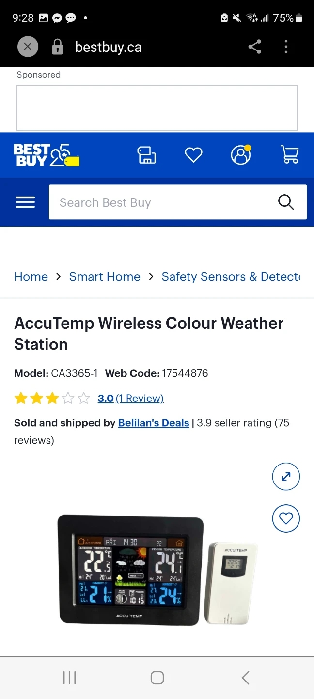 NEW, AccuTemp Wireless Colour Weather Station - photo 3