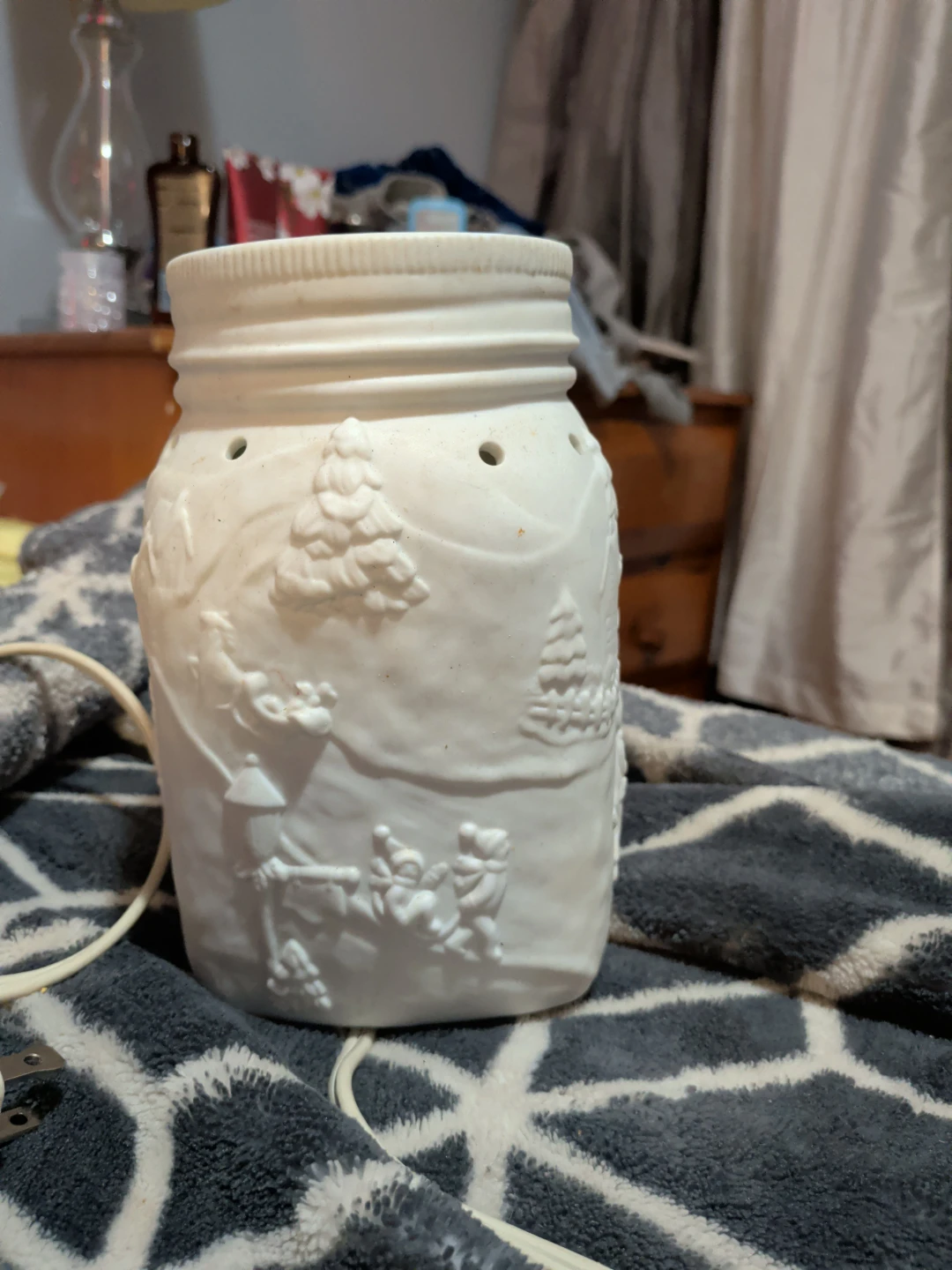 White Ceramic Mason Jar Wax Melt Warmer - photo 2