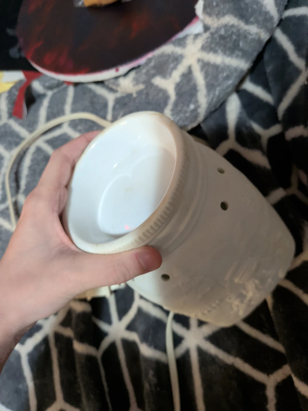 White Ceramic Mason Jar Wax Melt Warmer - photo 4