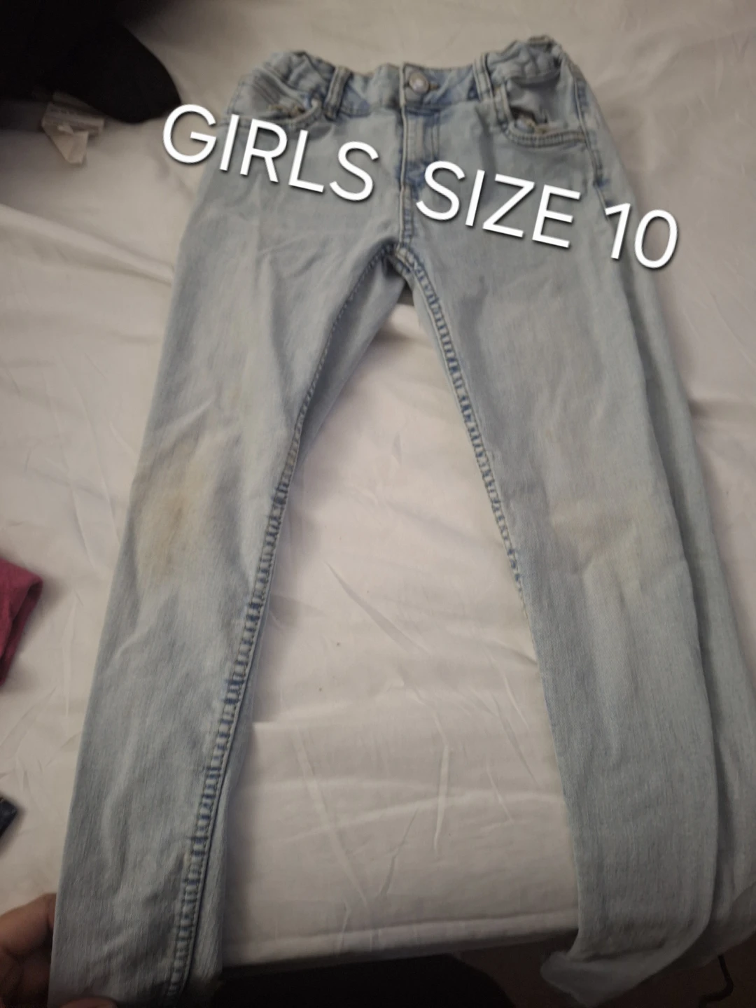 Girls Light Wash Jeans Size 10