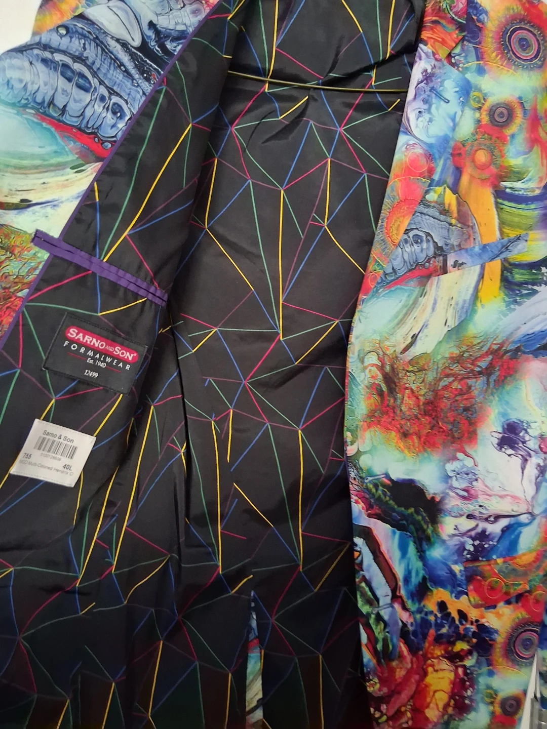 Sarno & Son Multi-Colored Hendrix Jacket 40L (Men) - photo 3