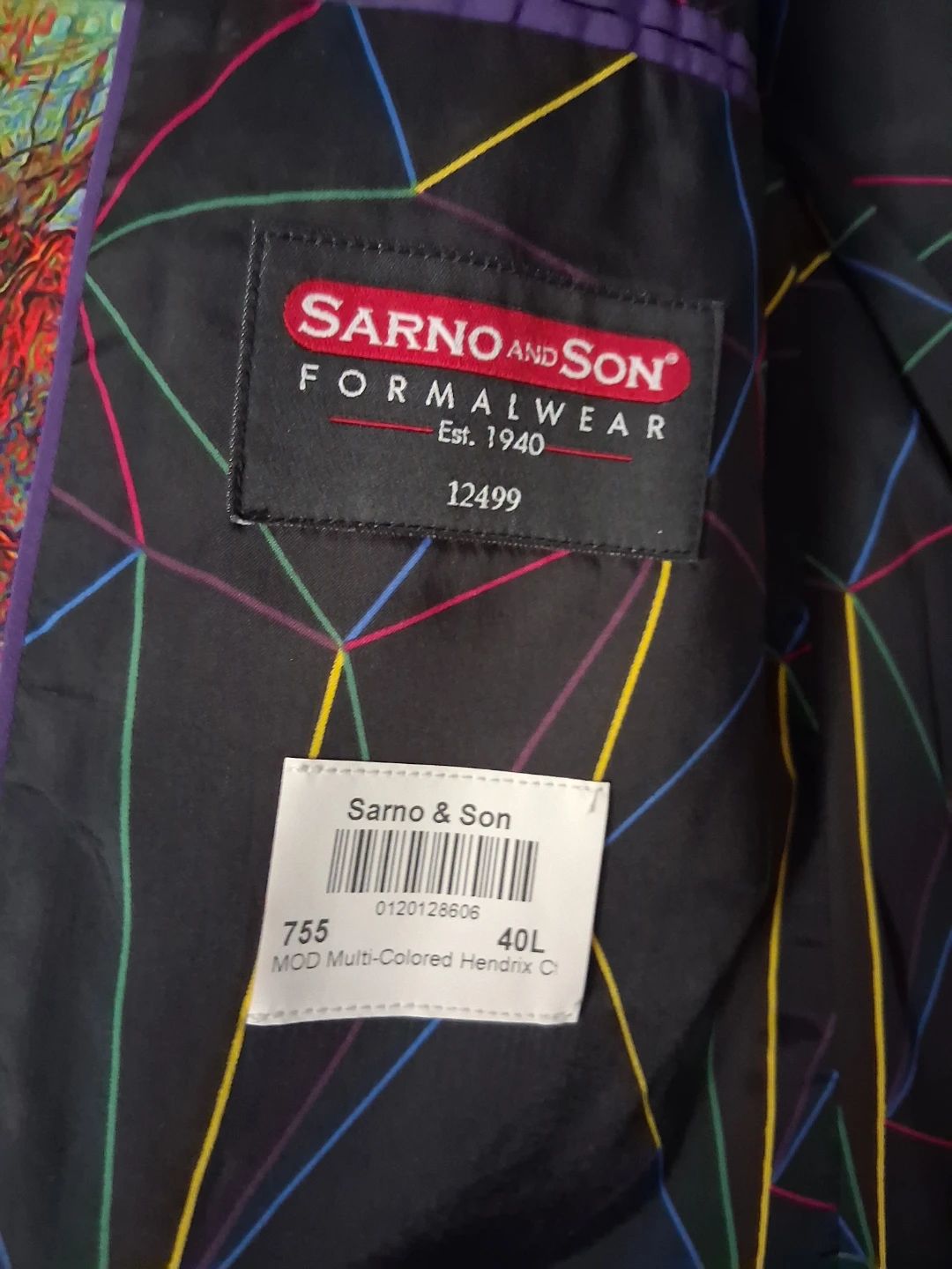 Sarno & Son Multi-Colored Hendrix Jacket 40L (Men) - photo 4