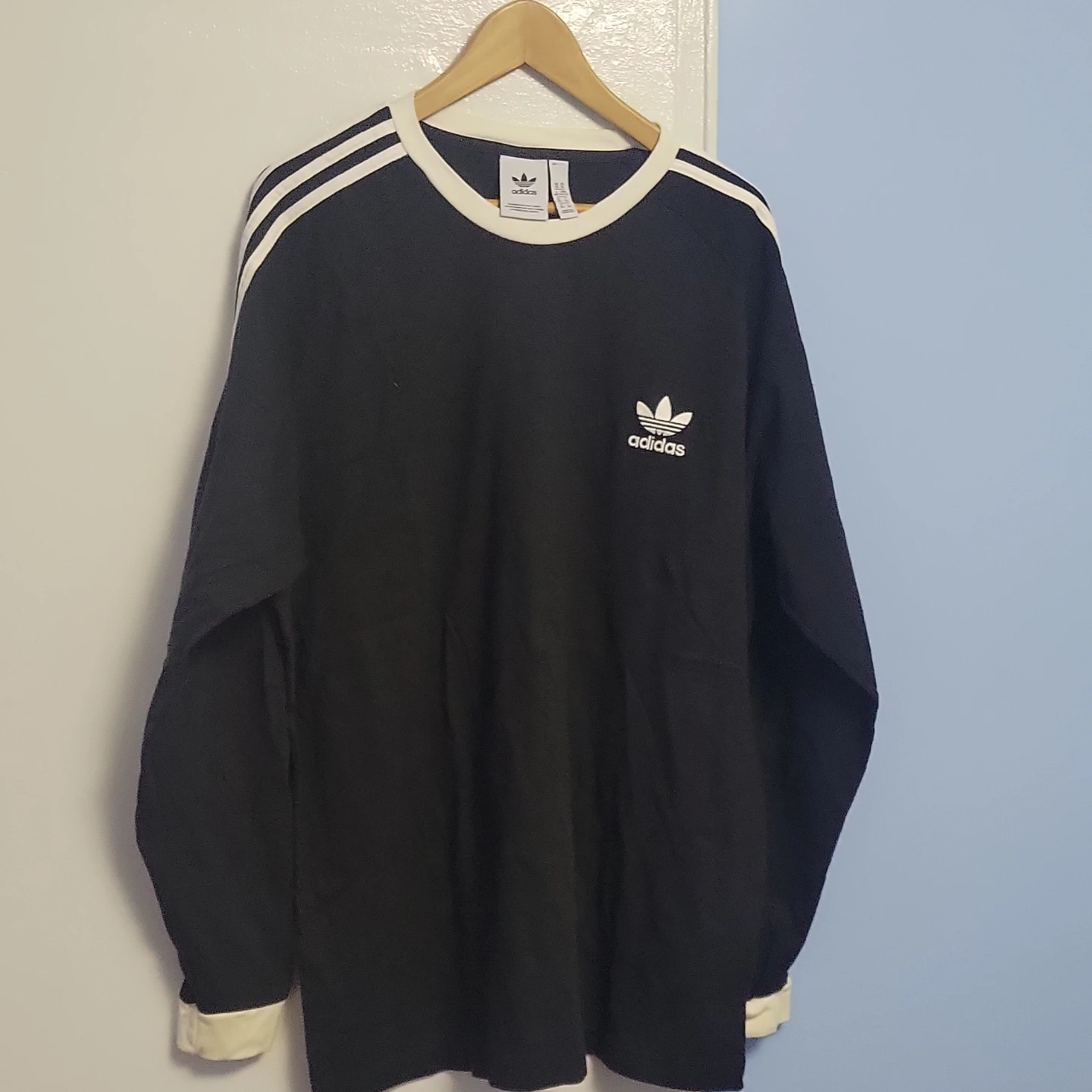 Adidas Long Sleeve T-Shirt Black White 2XL - photo 3