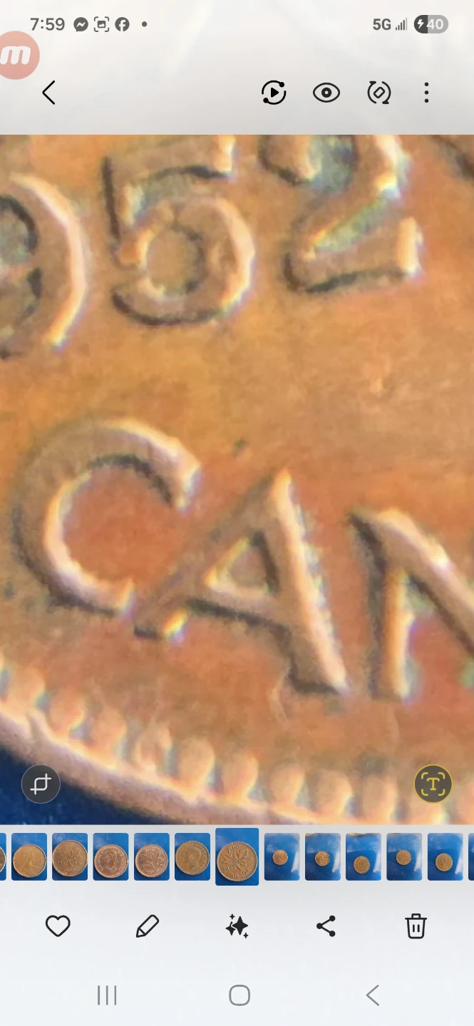 1952 Canadian 1 Cent Coin - photo 3