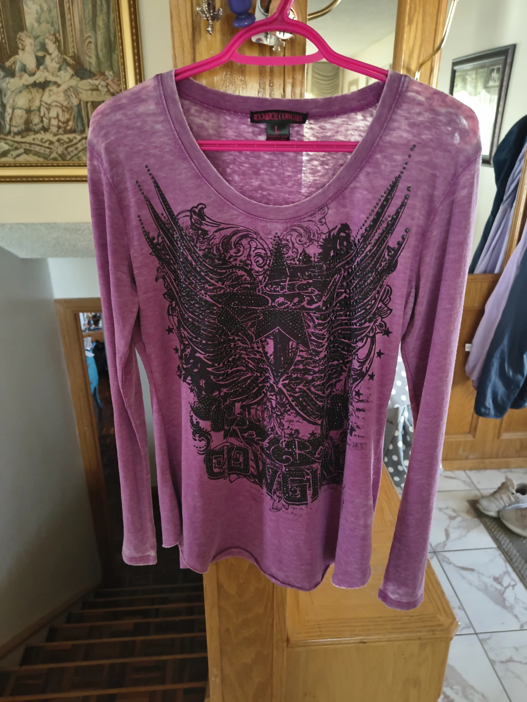 Rock & Roll Cowgirl Long Sleeve Graphic T-Shirt - photo 5