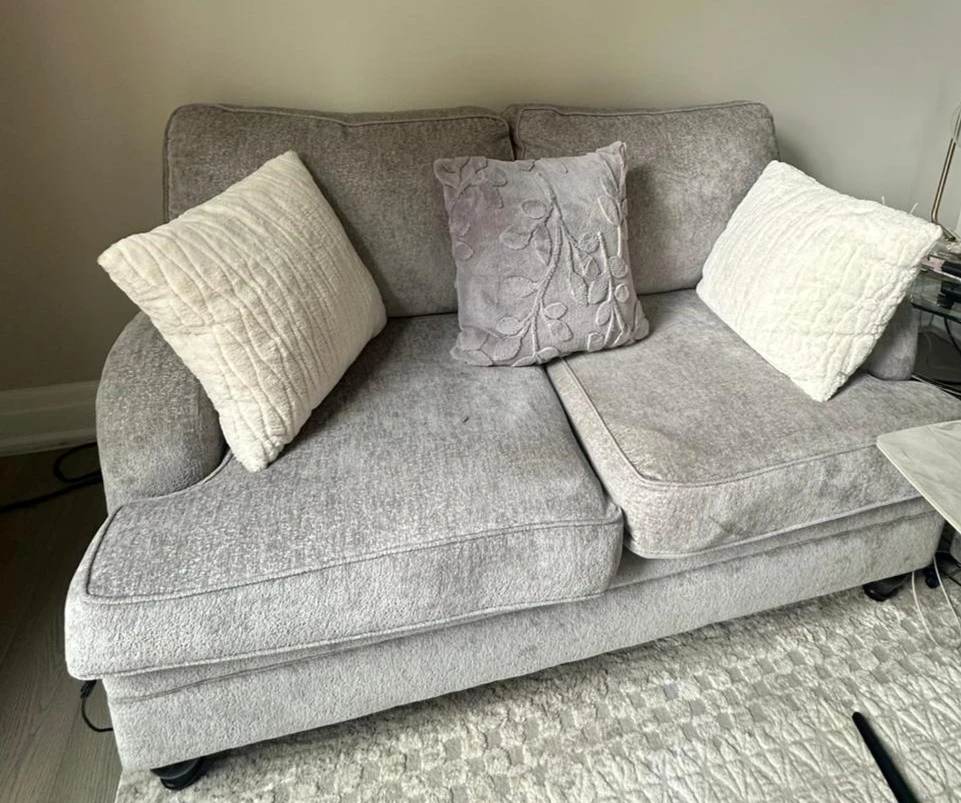 Dark Grey Upholstered Sofa - photo 2