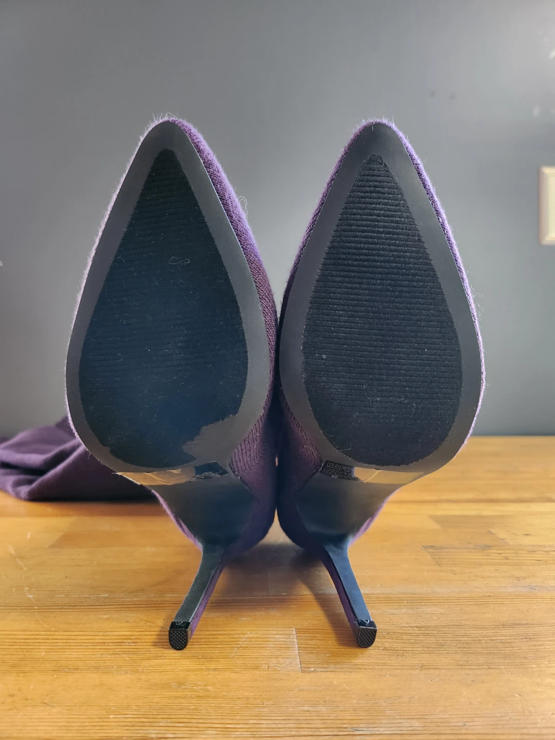 Veronique Purple Knit Over-the-Knee Stiletto Boots- (Size 6 US) - photo 4