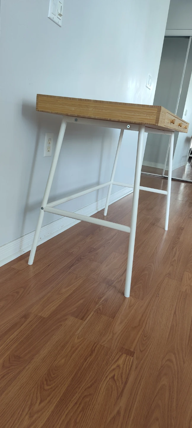 Bamboo desk with three drawers - photo 4