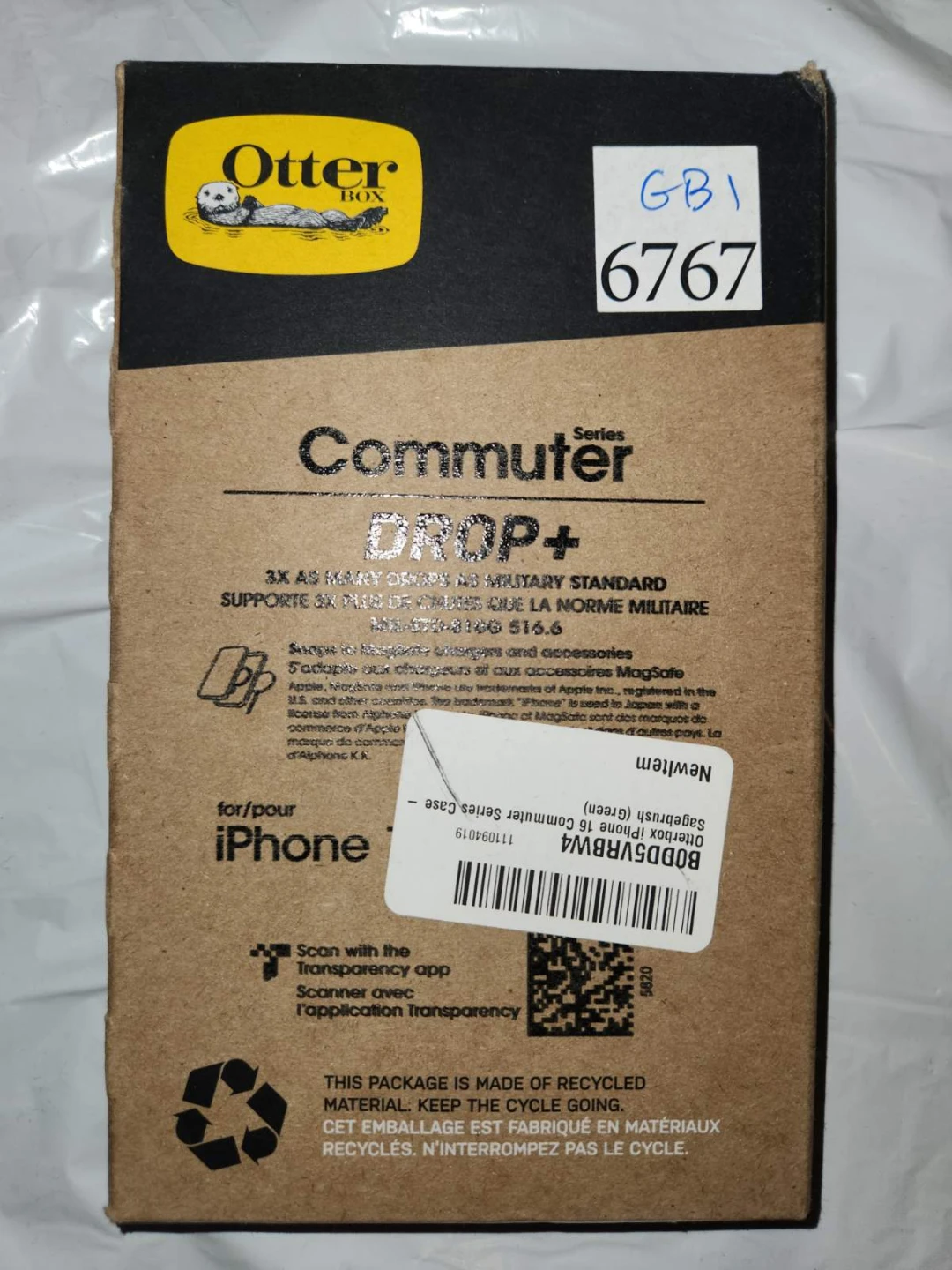 Green Otterbox IPhone 16 phone case