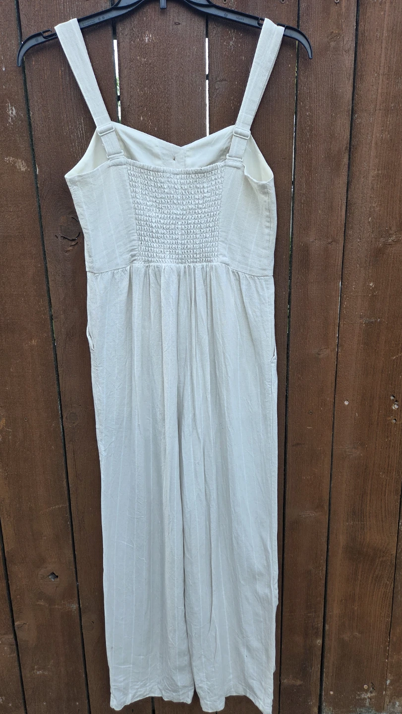 Old Navy Cream Striped Jumpsuit Size S - photo 2