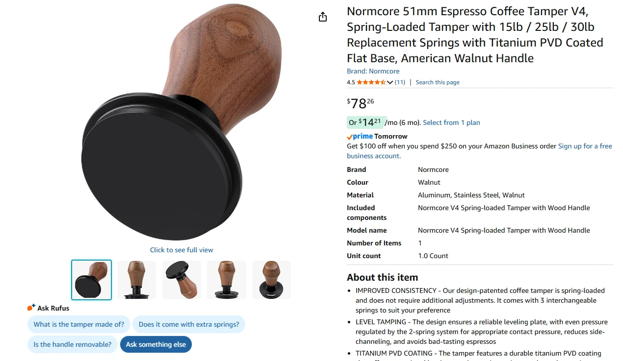 Normcore 51mm Espresso Tamper - photo 2