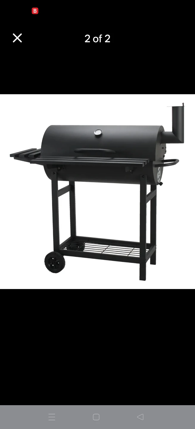 New In Sealed Box Charcoal BBQ Barrel Grill Barbeque