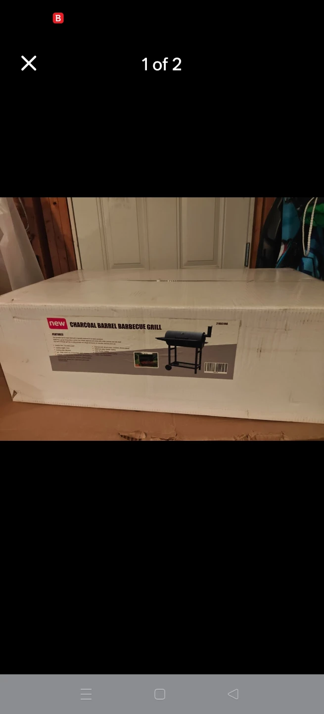 New In Sealed Box Charcoal BBQ Barrel Grill Barbeque - photo 2
