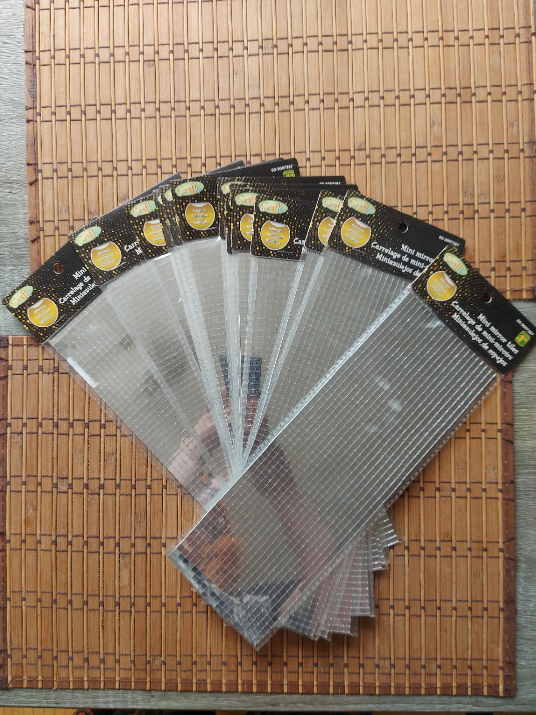 Craft Mini Mirror Tiles - Disco Ball Tiles x15