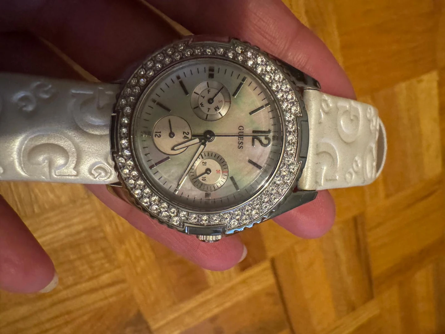 Guess Women's Watch with Rhinestone Bezel
