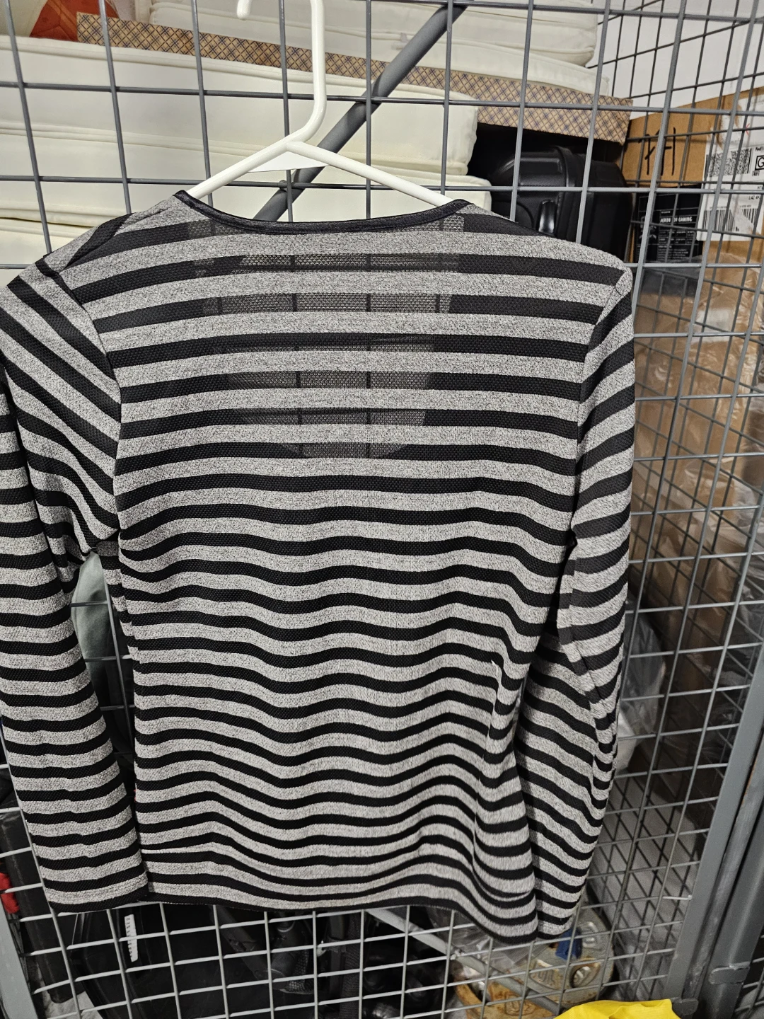 109°F Striped Long Sleeve Top with Flower Accent - photo 3