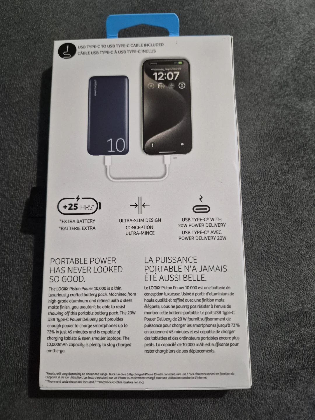 Logix Piston Power 10,000mAh Portable Power Bank - photo 3