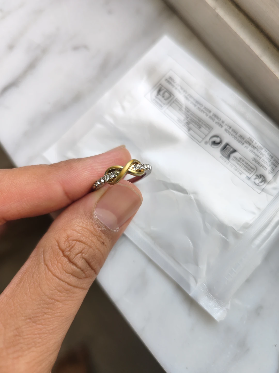 Infinity Ring with Rhinestones