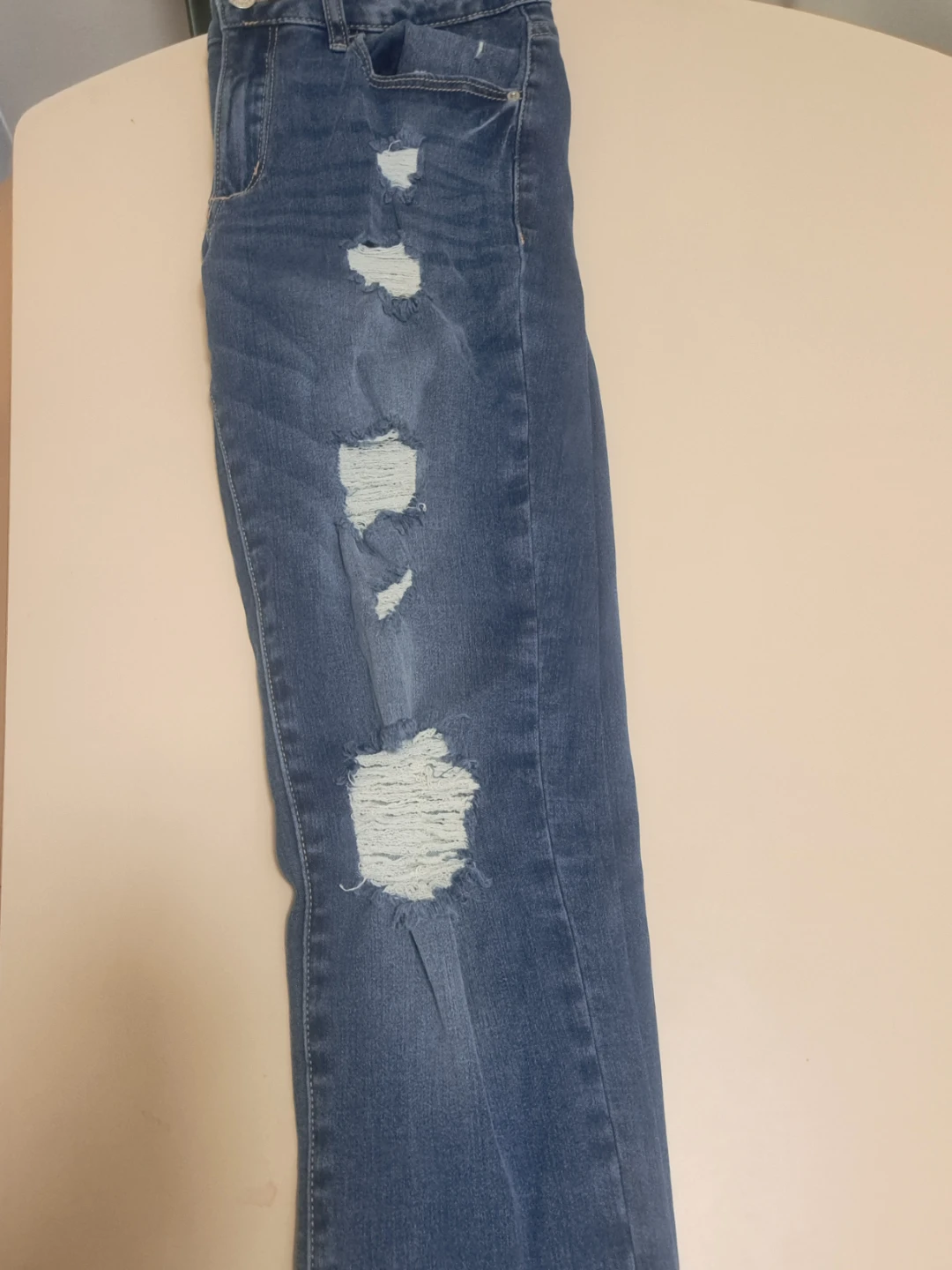 Blue Distressed Denim Jeans
