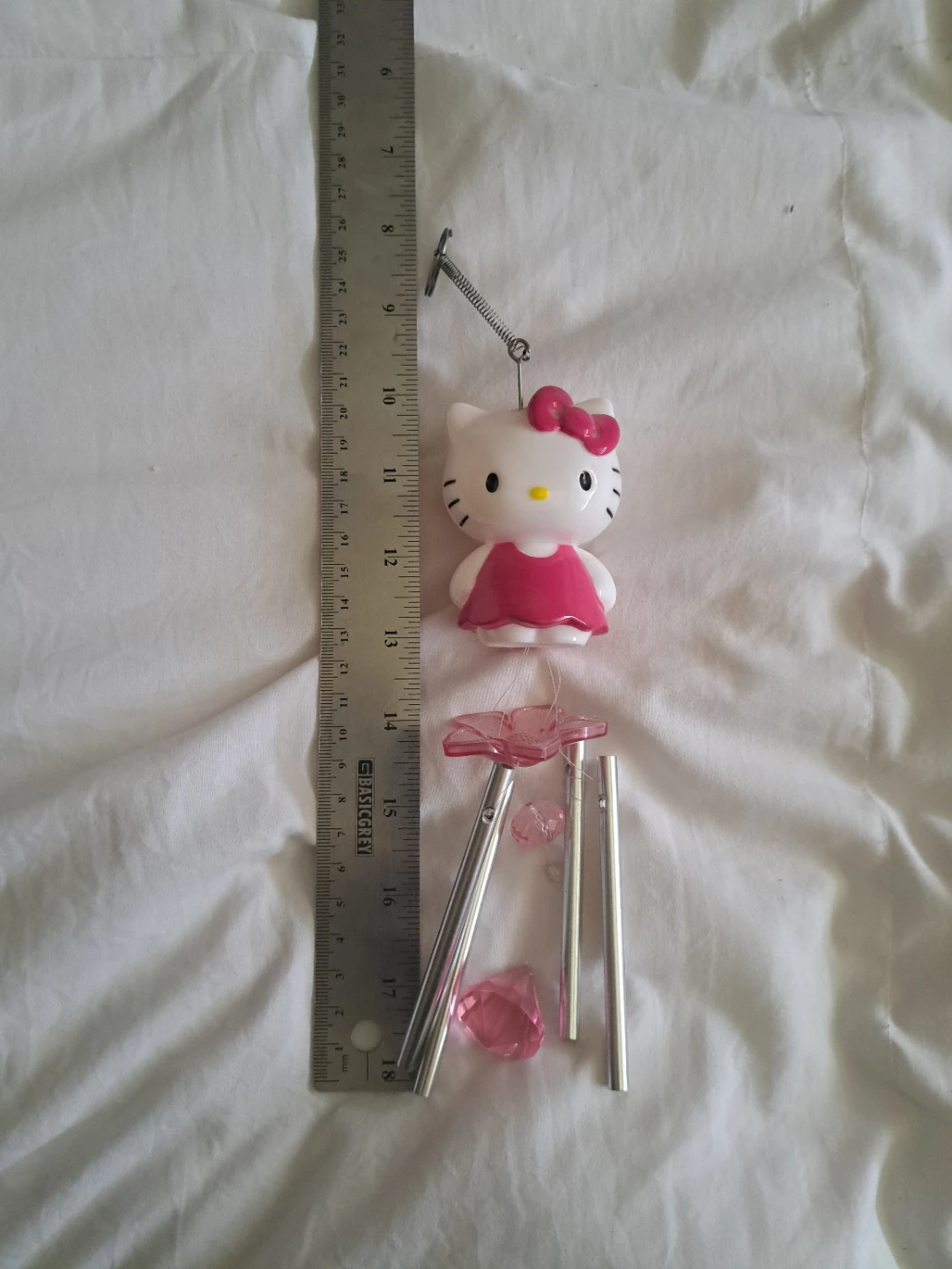 Hello Kitty Keychain Chime with Pink Gems