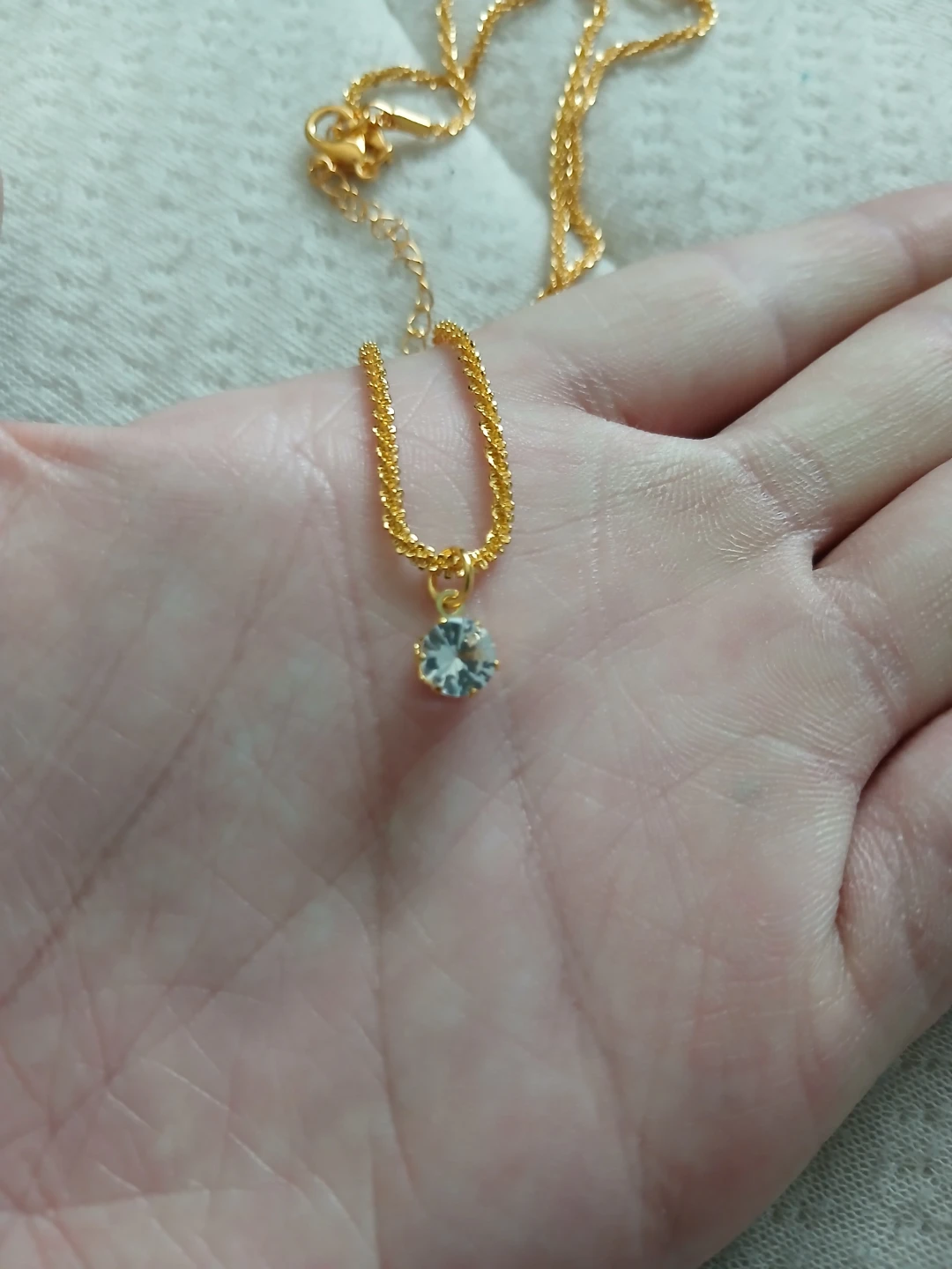 18K Gold Plated 1 Carat Cubic Zirconia Necklace - photo 3