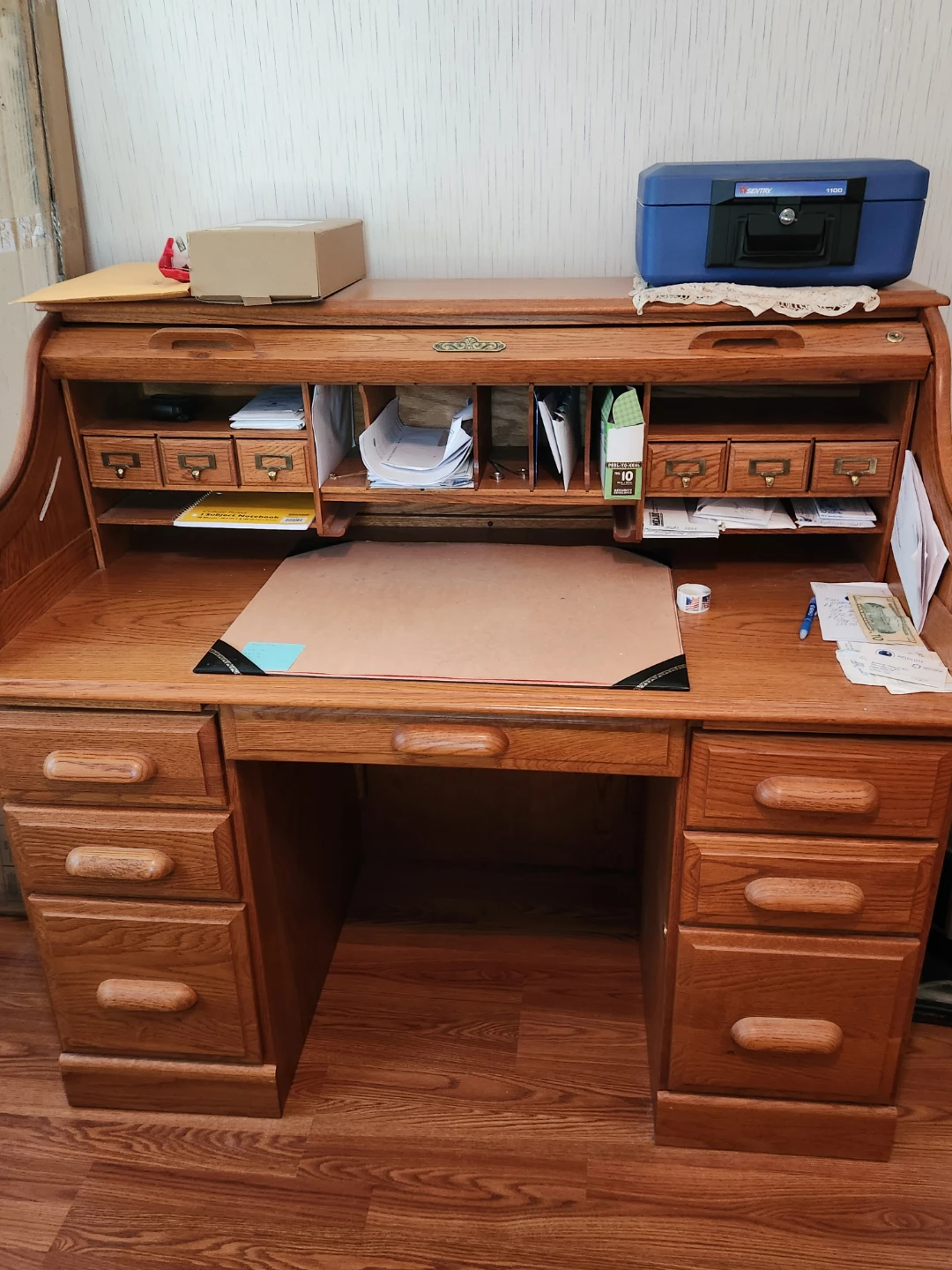 Oak Roll Top Desk