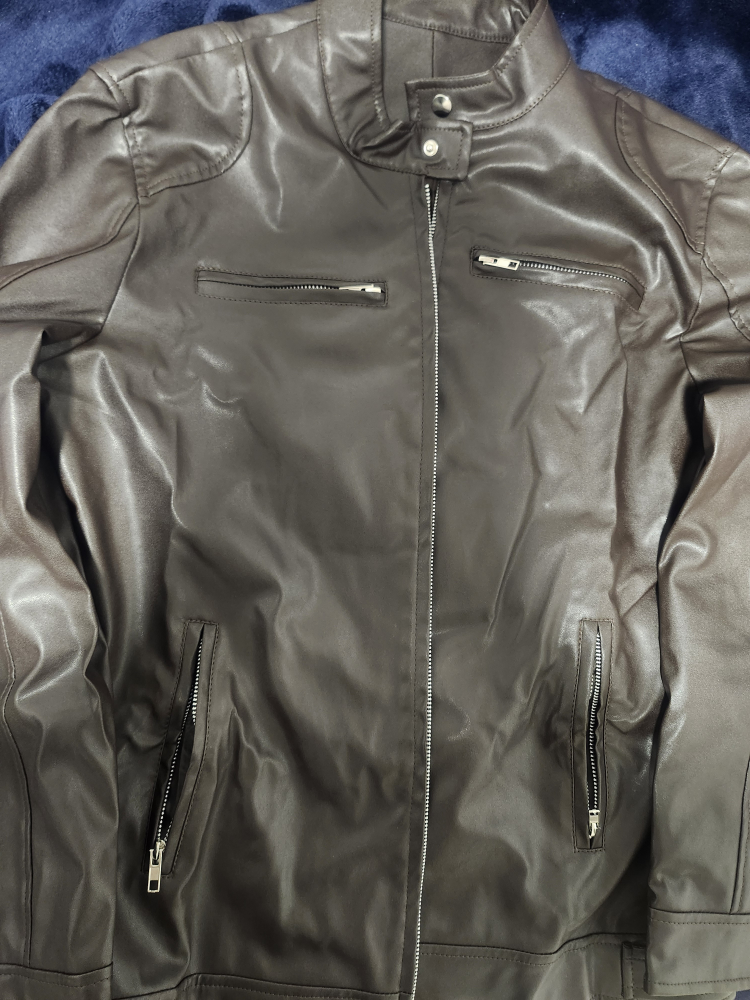 Brown Faux Leather Jacket - photo 2