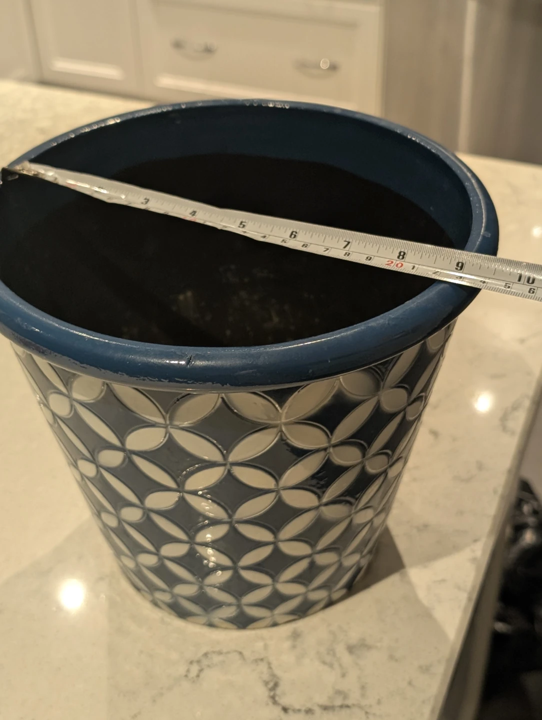Decorative Blue and White Planter Pot - photo 2