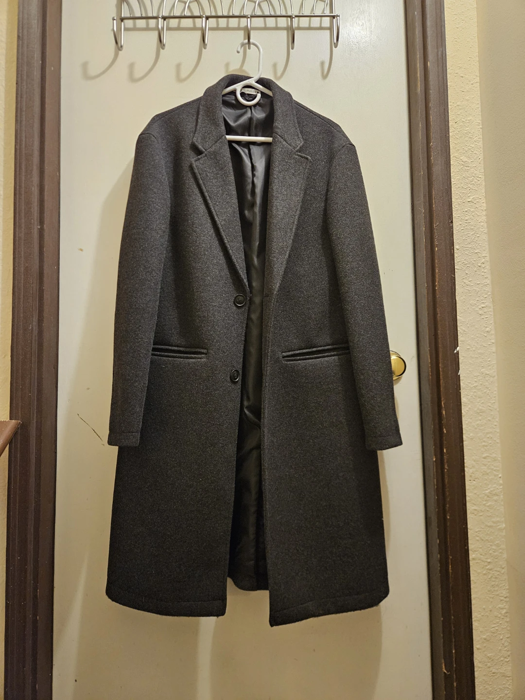 ZARA Men's Wool Blend Overcoat Size L