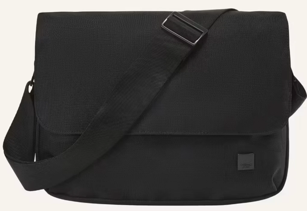 KNOMO Osaka Messenger Bag for Work and Travel Black