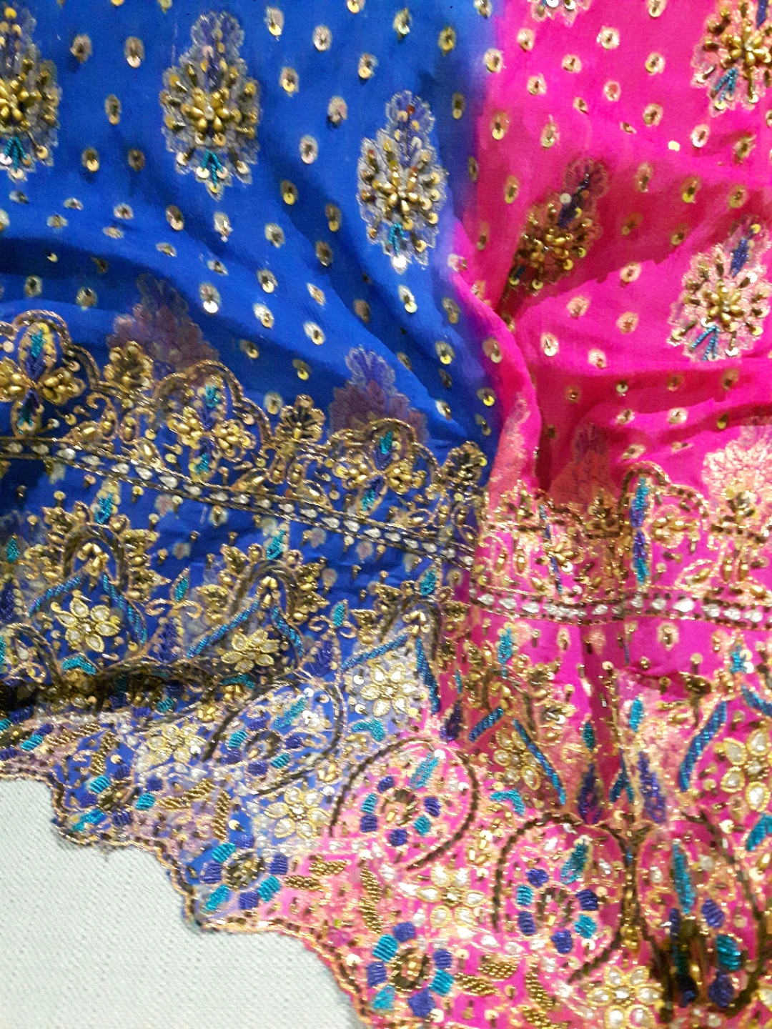 3 pcs Colourful bridle Lehenga Choli set - photo 3
