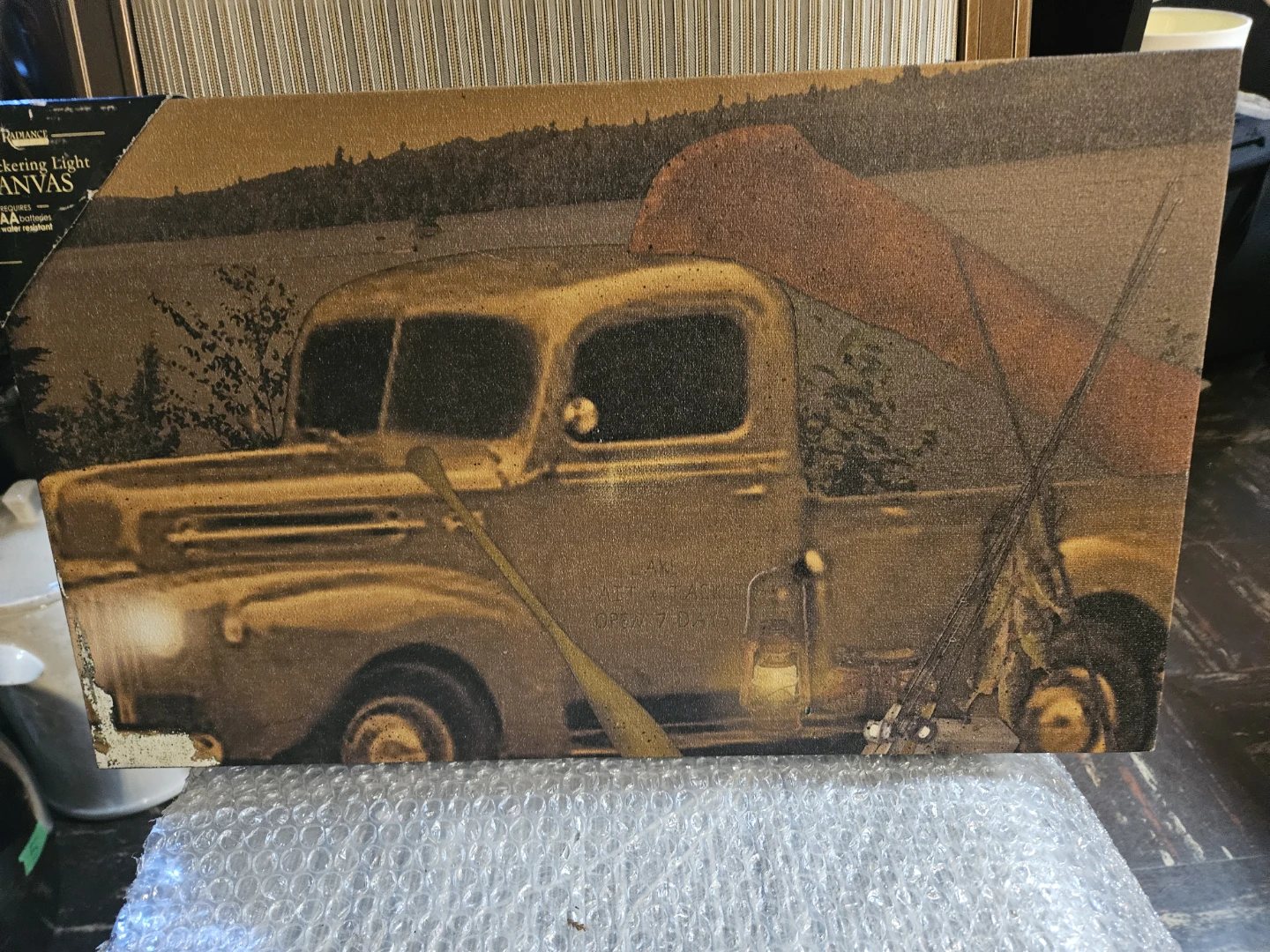 Vintage Truck & Canoe Canvas Print - photo 2