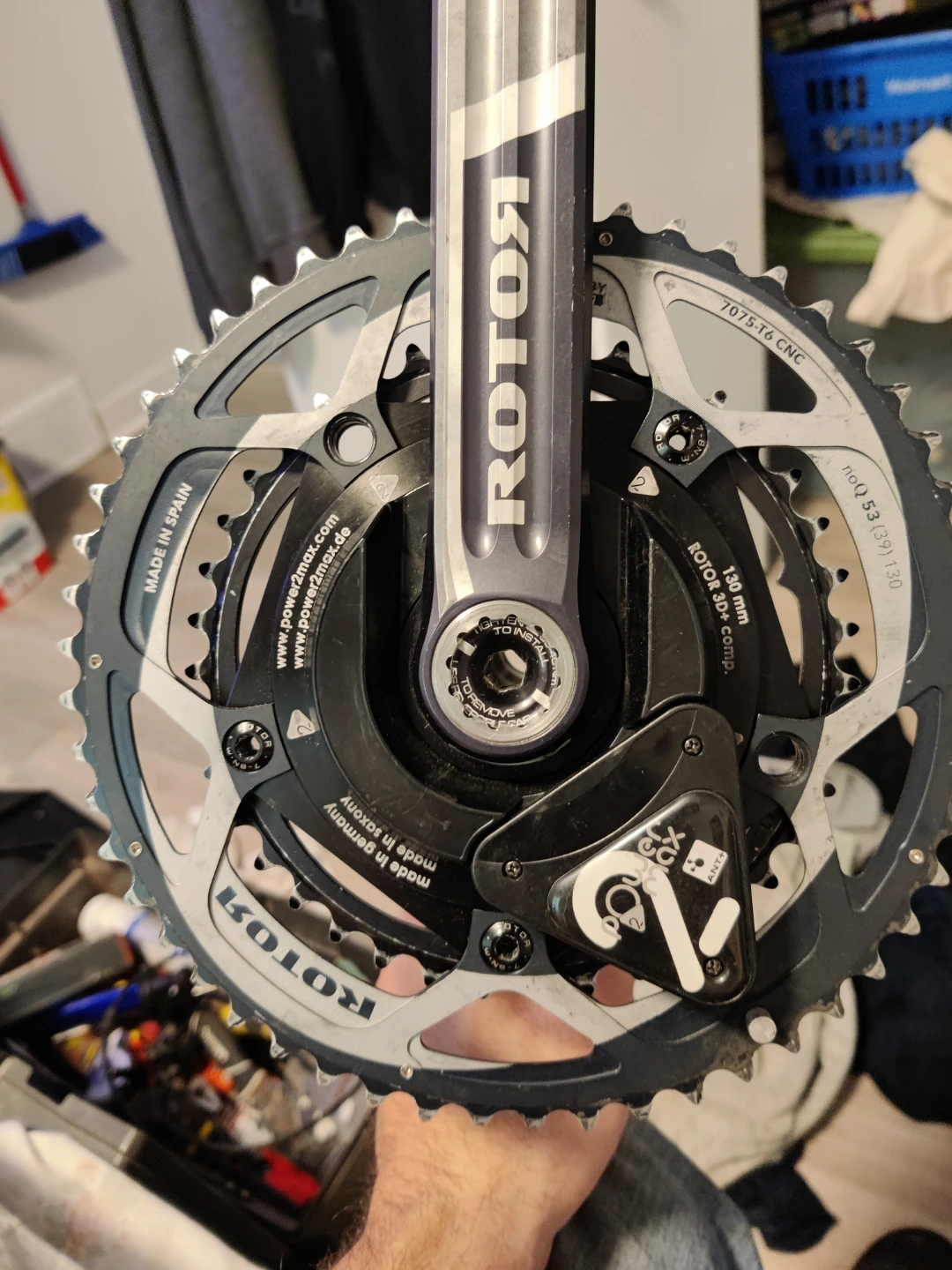 ROTOR 3D+ Crankset with Power2Max Power Meter