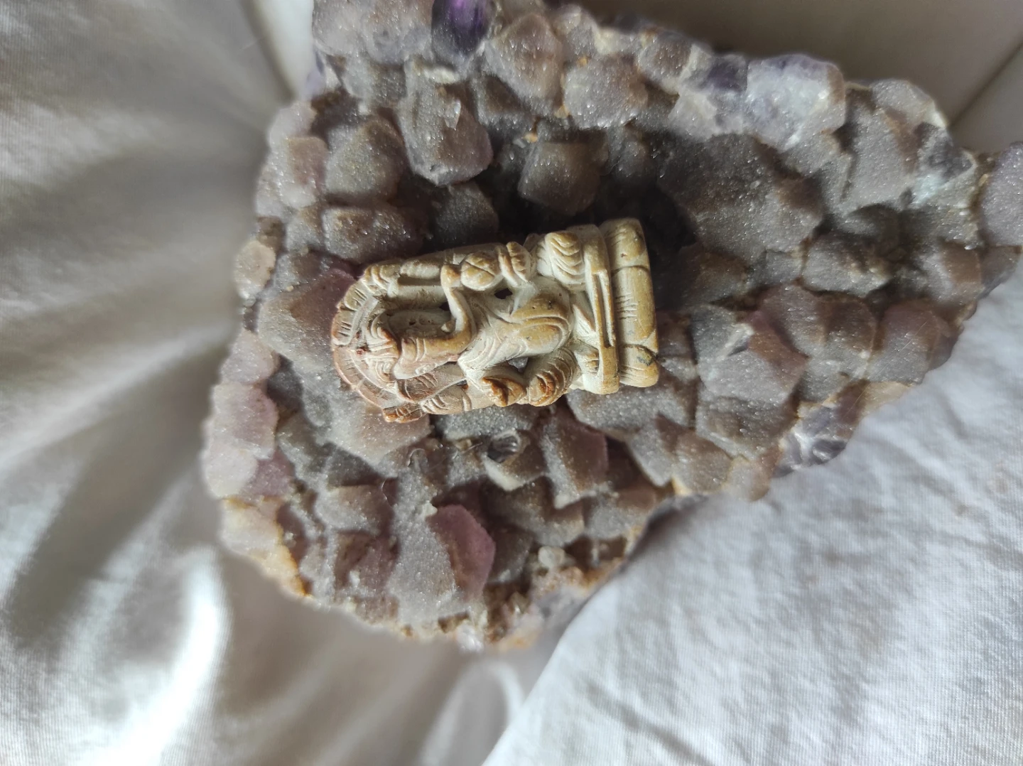 Small stone carved ganesha statue