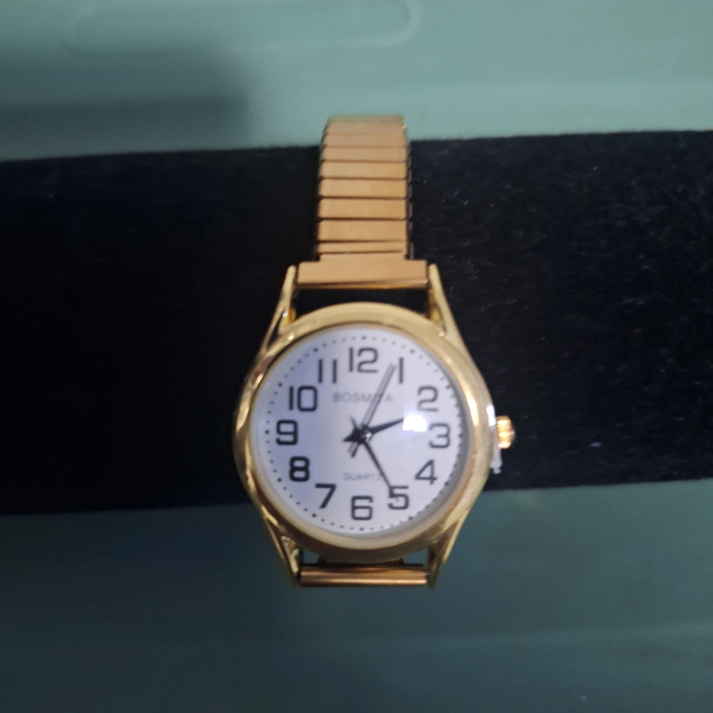 BOSMA Women's Gold Tone Stretch Band Quartz Watch