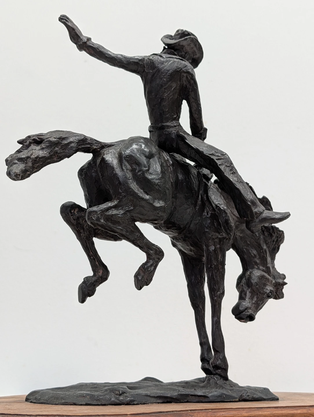 Limited Edition Solid Bronze Western Sculpture "Bucking Bronco" - photo 2
