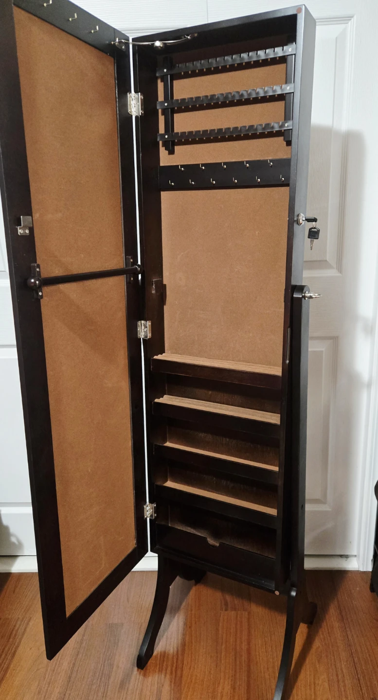 Standing Jewellery Cabinet with Mirror - photo 3