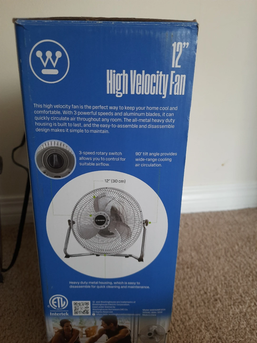 Westinghouse 12" High Velocity Fan - photo 3